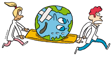 Image de la planète qui souffre